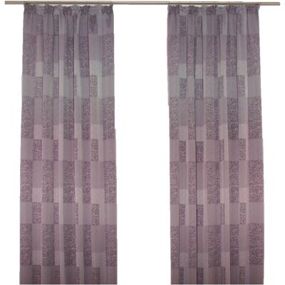WIRTH Jenny Lila Vorhang - Geometrisches Muster, Blickdicht, 245cm x 135cm WIRTH Jenny Lila Vorhang - Geometrisches Muster, Blickdicht, 245cm x 135cm