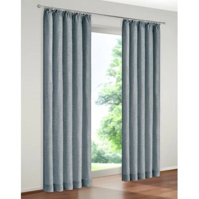 WIRTH B-Holmsund Vorhang - 172cm Blau, 245cm, Thermochenille WIRTH B-Holmsund Vorhang - 172cm Blau, 245cm, Thermochenille