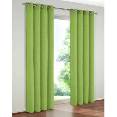 WIRTH Holmsund Grüne Chenille Gardine - Energiesparend & Blickdicht WIRTH Holmsund Grüne Chenille Gardine - Energiesparend & Blickdicht