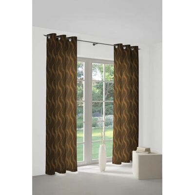 WIRTH Lupara Braune Jacquard Gardine - Gardinen WIRTH Lupara Braune Jacquard Gardine - Gardinen