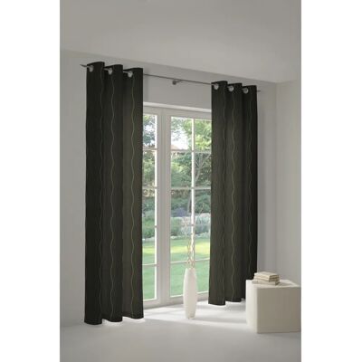 WIRTH Sepino Braune Jacquard Gardine - Raumdekoration WIRTH Sepino Braune Jacquard Gardine - Raumdekoration