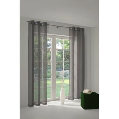 WIRTH LORCA Braune Gardine mit Ösen - Vorhang WIRTH LORCA Braune Gardine mit Ösen - Vorhang