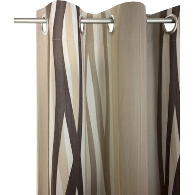 WIRTH Brooklyn Vorhang - Braun - Gemustert - 220cm x 145cm - Polyester WIRTH Brooklyn Vorhang - Braun - Gemustert - 220cm x 145cm - Polyester