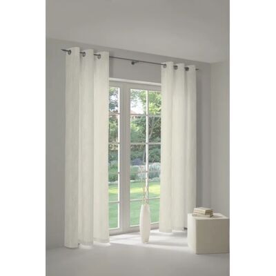WIRTH Riccia Beigefarbener Jacquard-Vorhang - Gardinen WIRTH Riccia Beigefarbener Jacquard-Vorhang - Gardinen