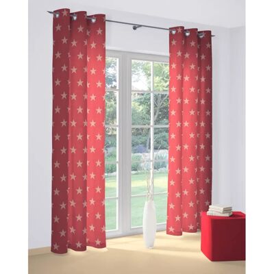 WIRTH FELINO Vorhang 132x175cm Rot Jacquard WIRTH FELINO Vorhang 132x175cm Rot Jacquard