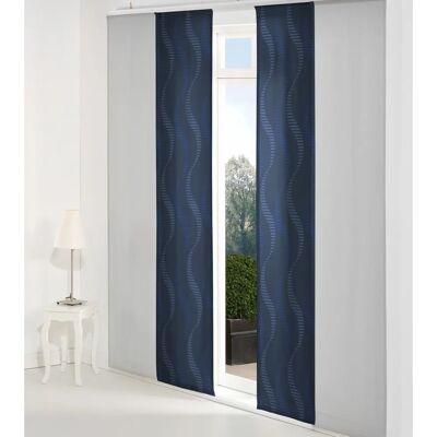 WIRTH LUPARA Schiebegardine - 145x60cm, Blau, Jacquard, Polyester & Baumwolle WIRTH LUPARA Schiebegardine - 145x60cm, Blau, Jacquard, Polyester & Baumwolle