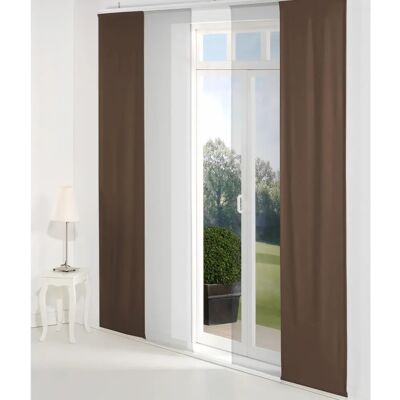 WIRTH Neufahrn Schiebegardine - 245cm, braun, Jacquard, Polyester WIRTH Neufahrn Schiebegardine - 245cm, braun, Jacquard, Polyester