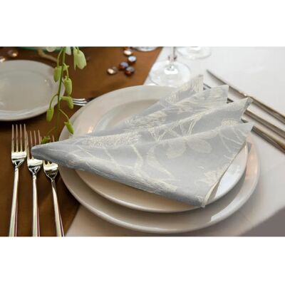 ADAM - Flower Cuveé Light - Grau - Organic Cotton - Napkin ADAM - Flower Cuveé Light - Grau - Organic Cotton - Napkin