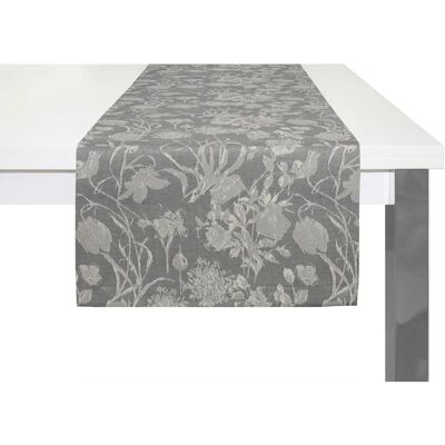 ADAM Flower Cuvée Light - Quadratischer Jacquard-Tischläufer ADAM Flower Cuvée Light - Quadratischer Jacquard-Tischläufer