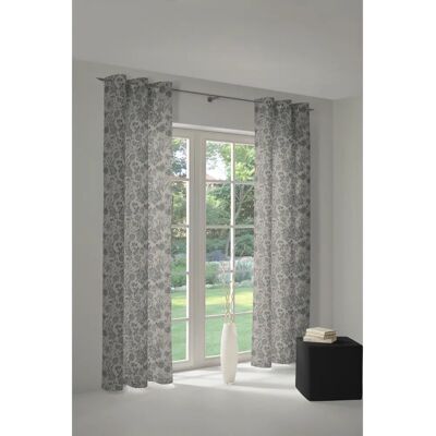 ADAM Flower Cuveé Organischer Baumwoll-Vorhang - Jacquard, Schwarz ADAM Flower Cuveé Organischer Baumwoll-Vorhang - Jacquard, Schwarz
