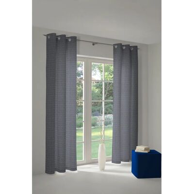 ADAM Graphic Ventus Dunkelblau Bio-Baumwolle Jacquard Vorhang - 145x175 cm ADAM Graphic Ventus Dunkelblau Bio-Baumwolle Jacquard Vorhang - 145x175 cm