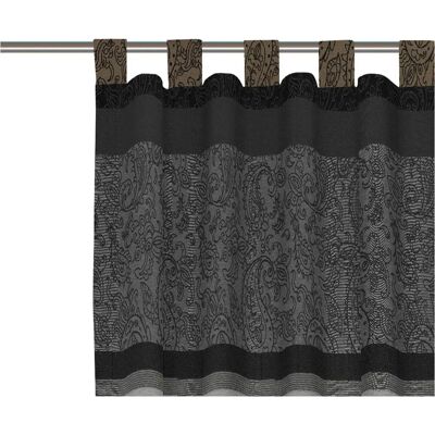 WIRTH Maribor Grau Vorhang - 245cm x 132cm, Jacquard, Baumwolle & Polyester WIRTH Maribor Grau Vorhang - 245cm x 132cm, Jacquard, Baumwolle & Polyester