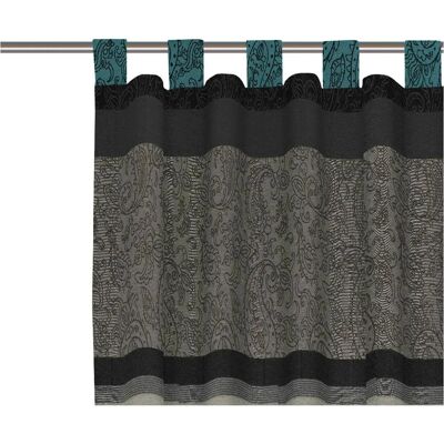 WIRTH Maribor Blau Jacquard Vorhang - Gardine WIRTH Maribor Blau Jacquard Vorhang - Gardine