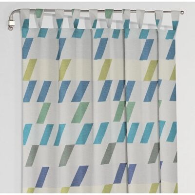 WIRTH Bray Vorhang - Blau, 132x245cm, Jacquard, Baumwolle & Polyester WIRTH Bray Vorhang - Blau, 132x245cm, Jacquard, Baumwolle & Polyester