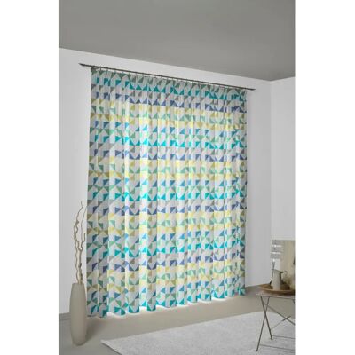 WIRTH Berlare Blaue Jacquard Gardine - Vorhang WIRTH Berlare Blaue Jacquard Gardine - Vorhang