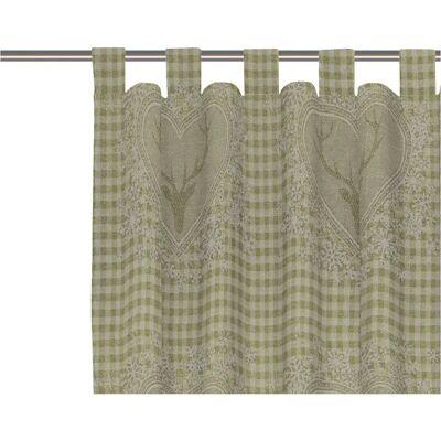 WIRTH Stuben Vorhang - Jacquard, Lindgrün, 132x225cm - Gardine WIRTH Stuben Vorhang - Jacquard, Lindgrün, 132x225cm - Gardine