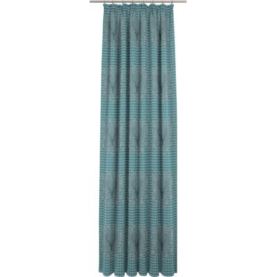 WIRTH Stuben Vorhang - Blau, 132x175cm, Jacquard, Kräuselband WIRTH Stuben Vorhang - Blau, 132x175cm, Jacquard, Kräuselband