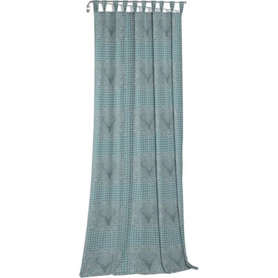 WIRTH Stuben Jacquard Blaue Gardine - Vorhang WIRTH Stuben Jacquard Blaue Gardine - Vorhang