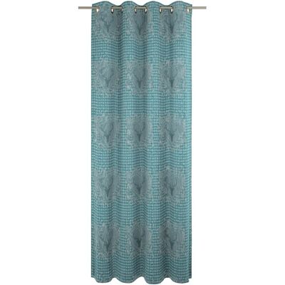 WIRTH Stuben Blaue Jacquard Gardinen - Gardinen WIRTH Stuben Blaue Jacquard Gardinen - Gardinen