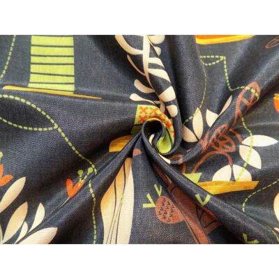 WIRTH Oakham Vorhang - Bedruckt, Ösen, 255cm, Orange & Schwarz WIRTH Oakham Vorhang - Bedruckt, Ösen, 255cm, Orange & Schwarz