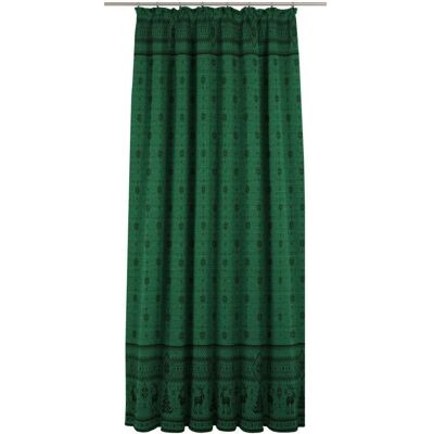 WIRTH Romo Vorhang - Grün - 135x145cm - Festliche Dekoration WIRTH Romo Vorhang - Grün - 135x145cm - Festliche Dekoration