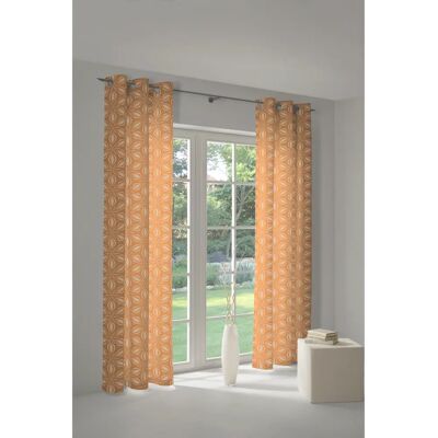 Adam Retro Floret Gelber Vorhang - Gardine Adam Retro Floret Gelber Vorhang - Gardine