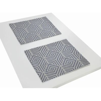 ADAM Easy Diamond Bio-Baumwolle Tischset - Dunkelblau - Platzsets ADAM Easy Diamond Bio-Baumwolle Tischset - Dunkelblau - Platzsets