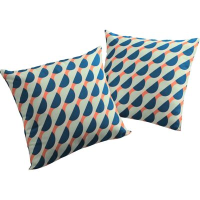 ADAM Circles Dekokissen - 40x40cm, Blau, Baumwolle ADAM Circles Dekokissen - 40x40cm, Blau, Baumwolle