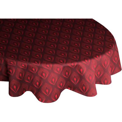 ADAM Feathers Tischdecke - 220x145 cm, oval, rot, Bio-Baumwolle ADAM Feathers Tischdecke - 220x145 cm, oval, rot, Bio-Baumwolle