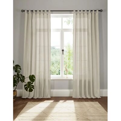 ANDAS Elby 1 Beigefarbener Jacquard-Vorhang - Vorhang ANDAS Elby 1 Beigefarbener Jacquard-Vorhang - Vorhang
