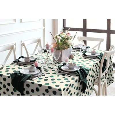Adam Dots Grüne Quadratische Tischdecke - Tischdecke Adam Dots Grüne Quadratische Tischdecke - Tischdecke