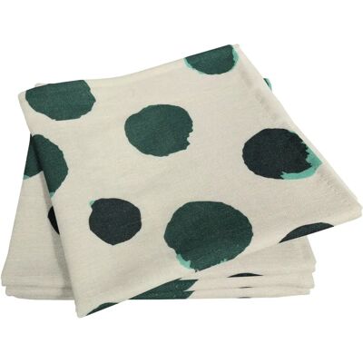 Adam „Dots“ Bio-Baumwolle-Leinen Serviette - Stoffserviette Adam „Dots“ Bio-Baumwolle-Leinen Serviette - Stoffserviette