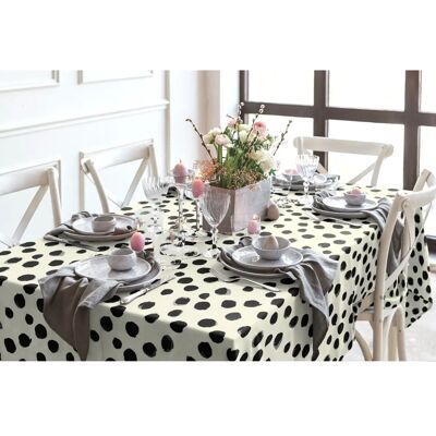 Adam Dots Bio-Baumwolle Leinen Tischdecke - Tischdecke Adam Dots Bio-Baumwolle Leinen Tischdecke - Tischdecke