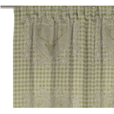 WIRTH Stuben Vorhang - Grün, 255cm, Jacquard, Baumwolle & Polyester - Vorhang WIRTH Stuben Vorhang - Grün, 255cm, Jacquard, Baumwolle & Polyester - Vorhang