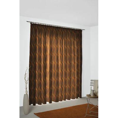 WIRTH Lupara Orange Gardine - 225cm x 132cm - Baumwolle & Polyester WIRTH Lupara Orange Gardine - 225cm x 132cm - Baumwolle & Polyester