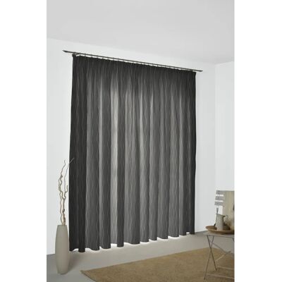 WIRTH Sepino Grauer Vorhang - 245cm x 132cm, Jacquard, Mehrzweckband WIRTH Sepino Grauer Vorhang - 245cm x 132cm, Jacquard, Mehrzweckband