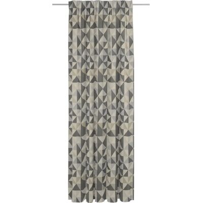 Adam Bio Bel Öko-Baumwollvorhang - 142x145cm - Schwarz/Beige Adam Bio Bel Öko-Baumwollvorhang - 142x145cm - Schwarz/Beige