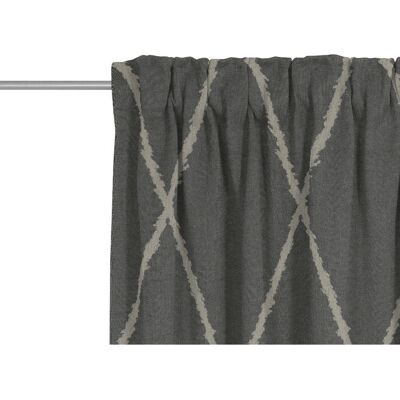 Adam Casket Valdelana Bio-Baumwoll Vorhang - Schwarz Beiges Jacquard 255cm Adam Casket Valdelana Bio-Baumwoll Vorhang - Schwarz Beiges Jacquard 255cm