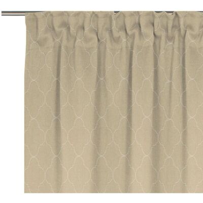 Adam Indian Cortezada Light Beigegardine - 142x225cm - Elegant Jacquard Adam Indian Cortezada Light Beigegardine - 142x225cm - Elegant Jacquard
