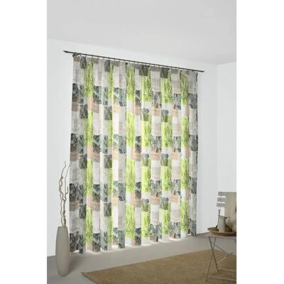 WIRTH Jolanda Grüner Vorhang - 145cm, Jacquard, Mehrzweck, Isolierend WIRTH Jolanda Grüner Vorhang - 145cm, Jacquard, Mehrzweck, Isolierend
