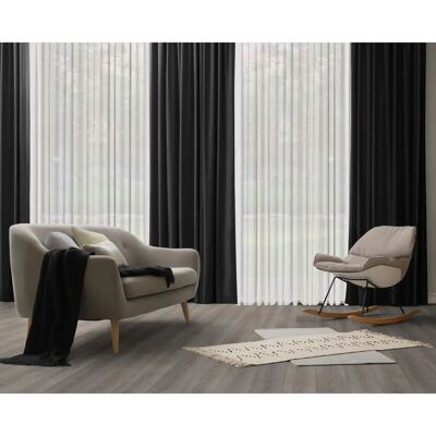WIRTH Dim out Vorhang 145cm, Multifunktions, Schwarz - Vorhang WIRTH Dim out Vorhang 145cm, Multifunktions, Schwarz - Vorhang