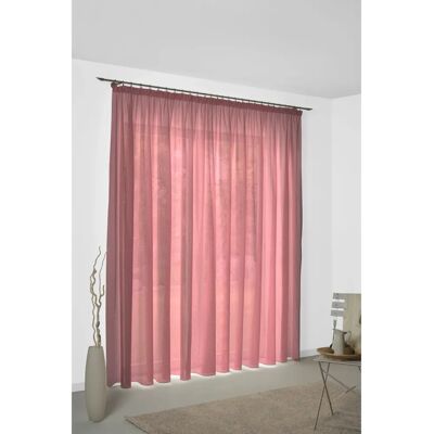 WIRTH Sonntag Gardine - 142x245cm, rot, Jacquard, Baumwolle-Polyester WIRTH Sonntag Gardine - 142x245cm, rot, Jacquard, Baumwolle-Polyester