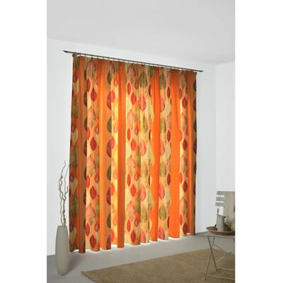 WIRTH Marek 245cm Oranger Vorhang - Energieeffizient, Verdunkelnd, Jacquard WIRTH Marek 245cm Oranger Vorhang - Energieeffizient, Verdunkelnd, Jacquard