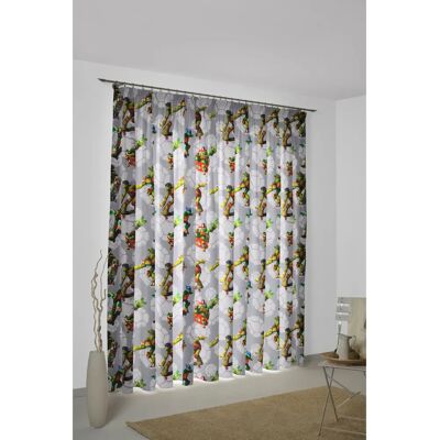 WIRTH Turtles Grau Kinder Gardine - Vorhang WIRTH Turtles Grau Kinder Gardine - Vorhang