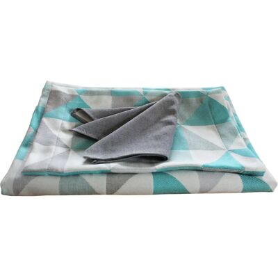 ADAM Bio Bel Blau Organic Baumwoll Tischset - Tischset Typ ADAM Bio Bel Blau Organic Baumwoll Tischset - Tischset Typ