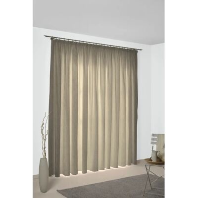 WIRTH Torbole Gardinen - 125x65 cm, braun, Kräuselband WIRTH Torbole Gardinen - 125x65 cm, braun, Kräuselband