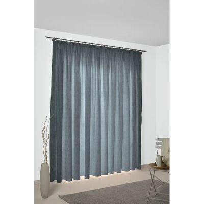 WIRTH Torbole Vorhang - Dunkelblau - 125cm Breite - 65cm Länge - Kräuselband - Vorhang WIRTH Torbole Vorhang - Dunkelblau - 125cm Breite - 65cm Länge - Kräuselband - Vorhang