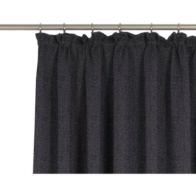WIRTH Torbole Vorhang - Kräuselband, 125cm/65cm, schwarz WIRTH Torbole Vorhang - Kräuselband, 125cm/65cm, schwarz