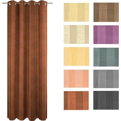 WIRTH Niederau Grauer Vorhang - Jacquard Blockstreifen, 132x175cm WIRTH Niederau Grauer Vorhang - Jacquard Blockstreifen, 132x175cm