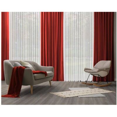 WIRTH Dim out Gardinen 305cm rot - Maß WIRTH Dim out Gardinen 305cm rot - Maß